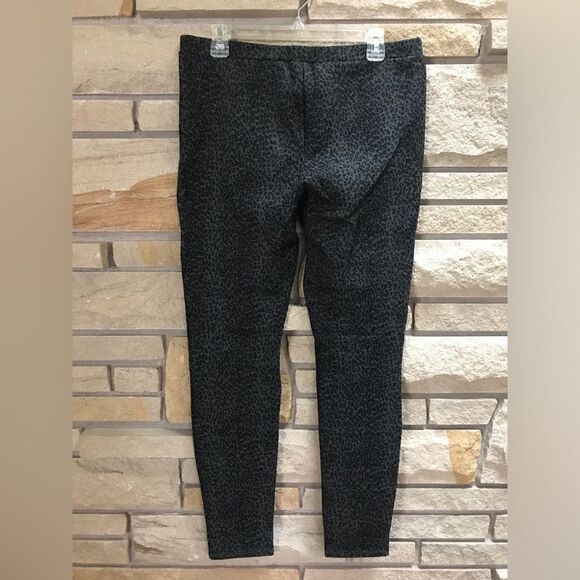 JOIE Keena Leggings Women’s Ponte Leopard Print Pull On Gray Charcoal Large - Picture 9 of 11
